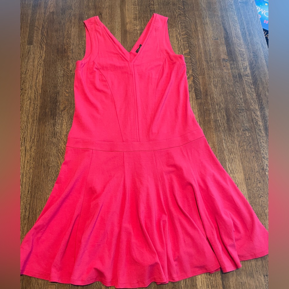 NWT Ann Taylor Pink V neck Drop Waist Dress - Size 2